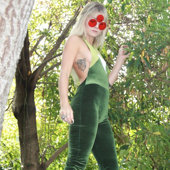 Velvet Diamond Halter Onesie - Picture 3 of 8